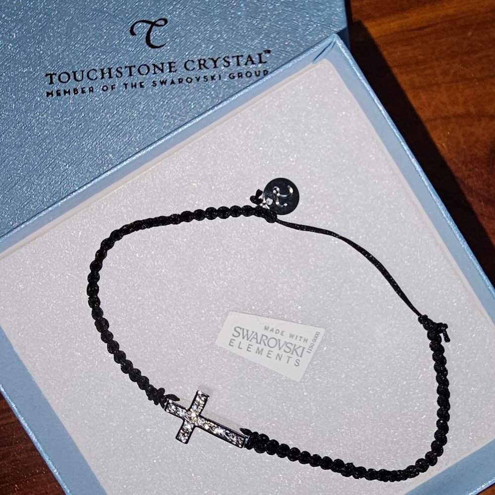 Crystal Grace Woven Bracelet - Touchstone Crystal by Swarovski